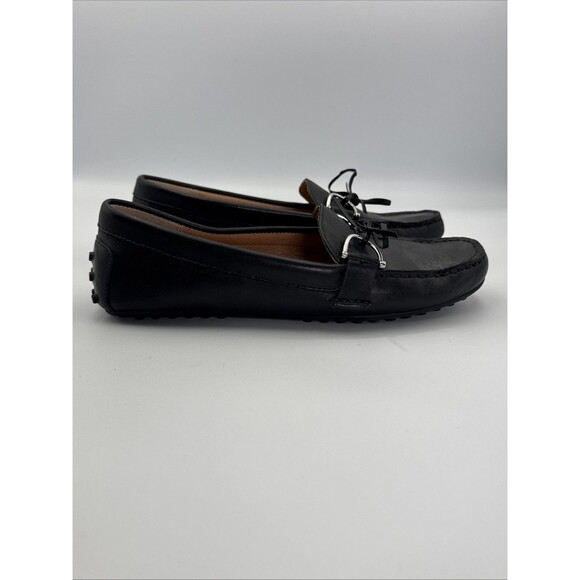 Lauren Ralph Lauren Briley Black Leather Driving Moccasins Loafers Sz‎ 6.5B - Picture 1 of 13